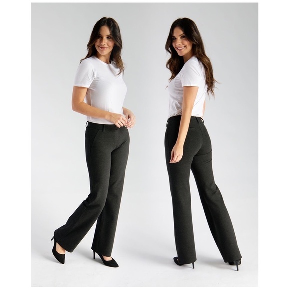 Betabrand Dress‎ Pant Yoga Pants in Charcoal Size Medium Petite - Picture 1 of 10